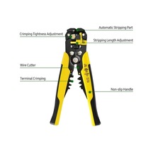 Pazly Reedark Otomatik Kabuk Soyma Pencesi, 24-10awg Kablo Kesme & Sıkma Aleti, Sarı, Kullanımlı Kablo İşleme Aleti Sarı