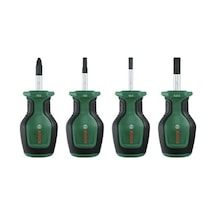 4 Parça Çelik Kısa Tornavida Seti Ergonomik Tasarımlı Ve Dayanıklı