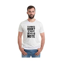 Favorı Book Death Baskılı Beyaz Erkek Tshirt