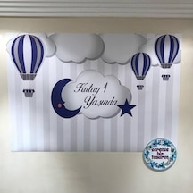 Uçan Balon Temalı Afiş Balonlu Arka Fon Afiş Balonlu Doğum Günü