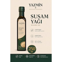 Yazmin Susam Yağı 250 Ml Cam Şişe Soğuk Sıkım %100 Doğal Saf Susam Yağı