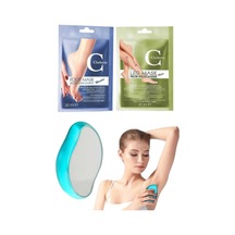 3'lü Set Ayak Bacak Peeling Kil Bakım Maske Kristal Epilasyon Taşı Ağda Aleti Tüy Dökücü Tüy Silğisi