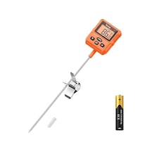 Temppro Tp511 Programlanabilir Alarmlı, Ayarlanabilir Işıklı Ekranlı Ve Tencere Klipsli Dijital Şeker, Yağ Ve Gıda Termometresi 25.4 Cm Uzun Prob Ahşap