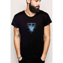 Stratovarius Heaven Music Baskılı Siyah Erkek Tshirt