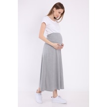 Luvmabelly Myra9031 Beli Ayarlanabilir Hamile Etek -gri-gri