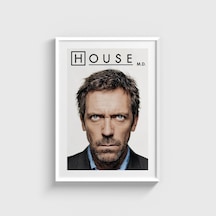 House Dizi Posteri Tablo Çerçeveli Poster Duvar Dekorasyonu Beyaz Çerçeveli Tablo Beyaz Çerçeveli Tablo Dn11d528beyaz