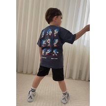 Cg Kids Sonic Erkek Çocuk Tshirt & Şort Alt Üst Takım Süper Kalite Sırt Baskı Detay Laci Vert