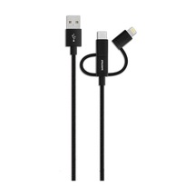 Philips Uyumlu Dlc2608Bk Lightning & Usb C - Örme Şarj & Data Kablosu