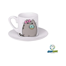 Pusheen Türk Kahvesi Fincanı 0163 Beyaz