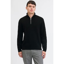 Jack & Jones Jprblamılano Stıtch Erkek Siyah Sweatshırt Siyah
