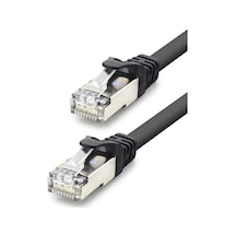 Cat7 Ethernet Patch Kablosu 10 Gbps 600 Mhz 30 Cm - Siyah Hdx5088 Evimdeyokyok