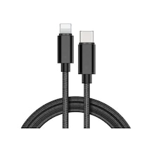 Ally Pd 20 W Hızlı Şarj Apple iPhone Uyumlu 12-11 Usb-C To Lightning Şarj Kablosu Siyah