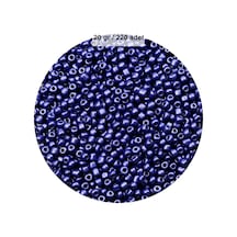 Lacivert Renk 4 Mm Yaklaşık 220 Adet/20 Gram Cam Boncuk Oya Yazma Bileklik Ve Kolye