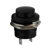 R13-507 16Mm Yaylı Push Buton - Siyah