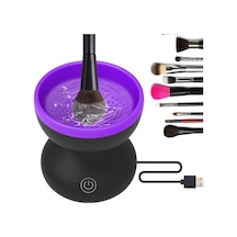 Mufunye Fabrika Doğrudan Satış Makyaj Fırçası Otomatik Temizleyici Makyaj Fırçası Elektrikli Temizleme Makinesi Şarj Edilebilir Fırça Temizleme Eseri Mor