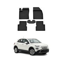 Fiat 500x 2014-2026 Uyumlu 4d Havuzlu Paspas Kauçuk Siyah 5 Parça