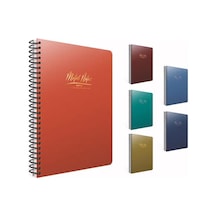 Gıpta Metal Notes Defter Spiralli Plastik Kapak A4 80 Yaprak Çizgili