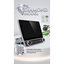 Kingwin 10.8 Inç Diamond Serisi Android Oto Teyp - 4gb Ram / 64gb - Single Din'den Double Din'e Dönüşebilen Multimedya Geri Görüş Kamerası  10.1"