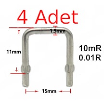 4 Adet 10mr 1.5mm X 15mm Constantan Şönt Direnç