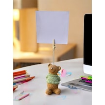 Sevimli Ayıcık Teddy Fotoğraf Not Tutacağı Hediyelik Not Tutucu Kahve