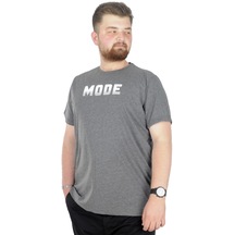 Mode Xl Büyük Beden T-shirt Bis Yaka Mode 22196 Antramelanj 001