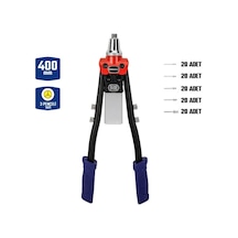Workpro Wp225001 5 In 1 400mm Kollu Profesyonel Perçin Tabancası + 100 Adet Perçin
