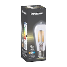 Panasonic E27 Filaman Lamba St64 Sarı Işık 4w 3 Adet
