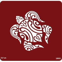 Airbrush Tattoo Caretta Kaplumbağa Stencil Süsleme Ve Boyama Kalıbı