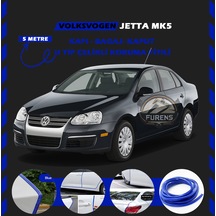 Volksvogen Jetta Mk5 Oto Araç Kapı Koruma Fitili 5metre Parlak Mavi Renk