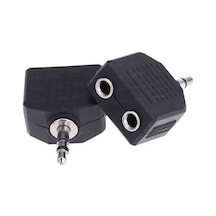 Stereo 2'Li 3.5Mm Kulaklık Çoğaltıcı Adaptör Aux Çoklayıcı