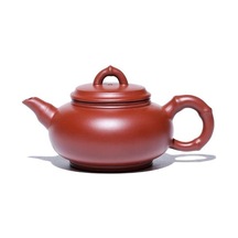 El Demlik Cevheri Büyük Kırmızı Çaydanlık Kung Fu Çay Potu Bambu Kiraz Çaydanlıklar Altın