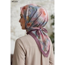 Mismara Mismarascarf Desenli Bambu Kraş Pamuk Eşarp 307-121 Çok Renkli