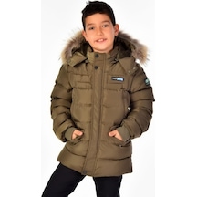 Benitto Kids Natürel Kürklü Erkek Çocuk Şişme Mont 51246-haki Haki