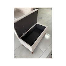 Derin Sandıklı Puf Bench Ekru Ekru
