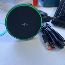 Gateesat Alynıc 15w Hızlı Manyetik Araç Şarj Standı 360 Derece Dönen Siyah Kablosuz Şarj İstasyonu