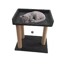 Nursoft Teraslı Yataklı Ponponlu Kedi Tırmalama Tahtası 58 CM