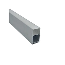 Led Alüminyum Profil Siyah Kasa 1 Metre 85x85mm Opak Pleksi Kapak Yan Kapak Montaj Yayı 8413