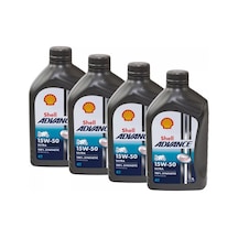 Shell Advance 4t Ultra 15W-50 Motosiklet Motor Yağı 4 x 1 L