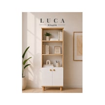 Luca 2 Kapaklı Kitaplık Kahverengi