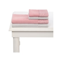Özdilek Ditsy Havlu Seti Pembe-gri Çok Renkli
