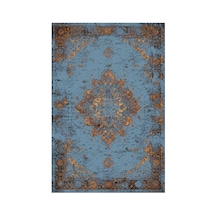 Kartela Halı Melo Halı Jüt Taban Dokuma Halı Mavi - 60 X 90 Cm