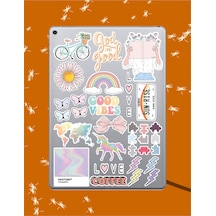 Pastel Renkler Sticker Seti Laptop Ajanda Pc Tablet Telefon Defter Etiket Bullet Journal Diğer