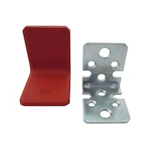 Metal L Gönye Pls.Kapaklı Beyaz 2.5X34X40X40 Mm