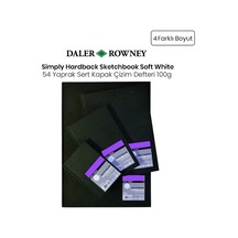 Daler Rowney Simply Hardback Sketchbook Soft White Sert Kapak Çizim Defteri 54 Yaprak 100g