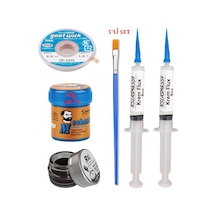 Krem Lehim Mchanc 138 C 42gr Havya Uç Temizleyici Flux Lehim Toplama Cp-2515 Lehim Emme Teli Fırça Seti03