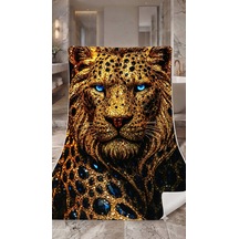 Özel Tasarım Marka Banyo Plaj Spor Havlusu Luxury Premium Organik Pamuk Mikrofiber Su Emici Yumuşak Hızlı Kuruma Solmaz Aslan Kaplan Çok Renkli