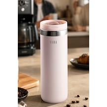 Neoflam Fika Tauko Sızdırmaz Kolay Sökülebilir Temizlenebilir Patentli Kapak Çelik Bardak Termos 470 Ml Pembe
