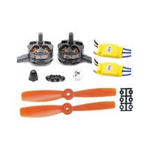 2 adet MT2204 2300Kv Fırçasız Motor CW/CCW + 5045 Pervane + 20A