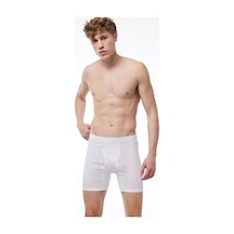 Malabadi Erkek Beyaz 6 Lı Paket %100 Pamuk Geniş Kalıp Arjantin Boxer 003-e Beyaz