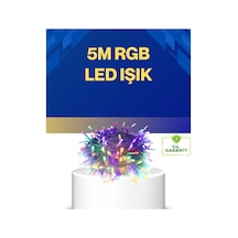 Dekoratif Peri Led 5 M 50 Ampullü Şeffaf Kablo Aydınlatma Siyah